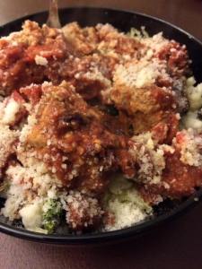 Turkey & Red Bean Meatballs with spaghetti squash